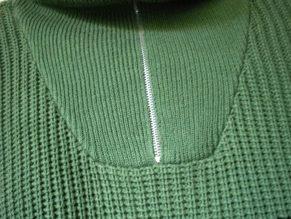 S.Oliver, Troyer Pullover, Half Patent, Jade Green, Breast Stripes, Black aqua beige, L164, M176 BIG, Maßabe, anno 1990, Vintage S.Oliver, Troyer Pullover, Half Patent, Jade Green, Breast Stripes, Black aqua beige, L164, M176 BIG, Maßabe, anno 1990, Vintage