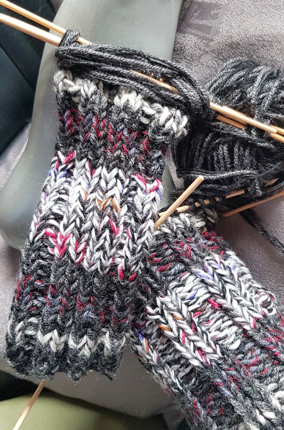 Thick wool socks hand-knitted - available immediately - sofa socks - from baby to size 54 - by appointment