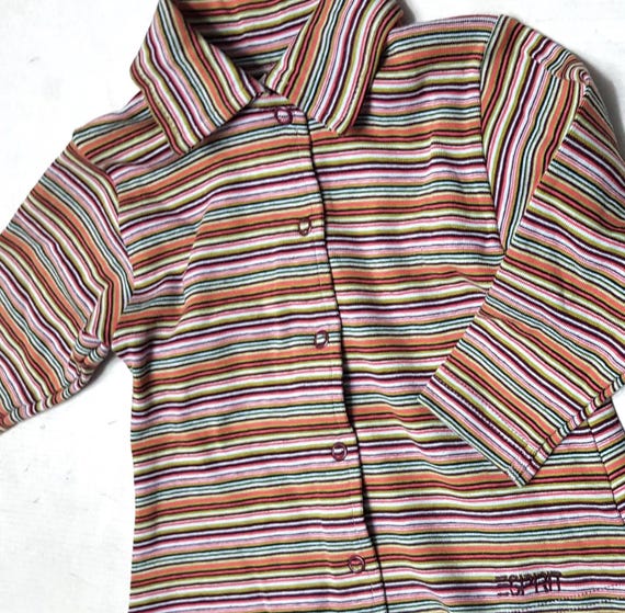 Sale 30% Shirt/ blouse/ casual jacket, striped, jersey, cotton, snap fasteners, slightly flared, Baby/KIDS, Gender, Esprit, Vintage