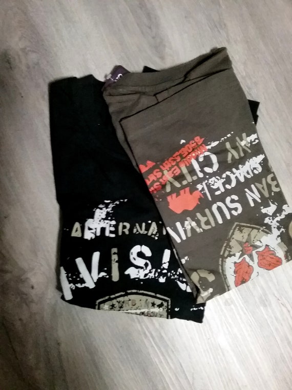 Sale 30%Tank top, sleeveless T-shirt, graphic LOGO-Alternative Division, black+khaki+kiwi,No Limits, vintage