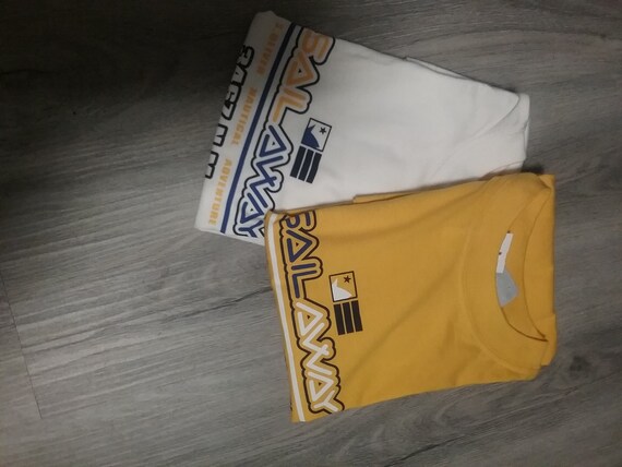 T-Shirt, short sleeve, graphic, logo, SAIL AWAY Nautical Adventure, white+yellow with blue, boys, men, boys, BIG, size, S.Oliver, Vintage