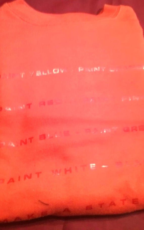 Sale 30% sweater, sweatshirt, graphic lettering, pink or orange, BIG format, size information, gender, S. Oliver, vintage