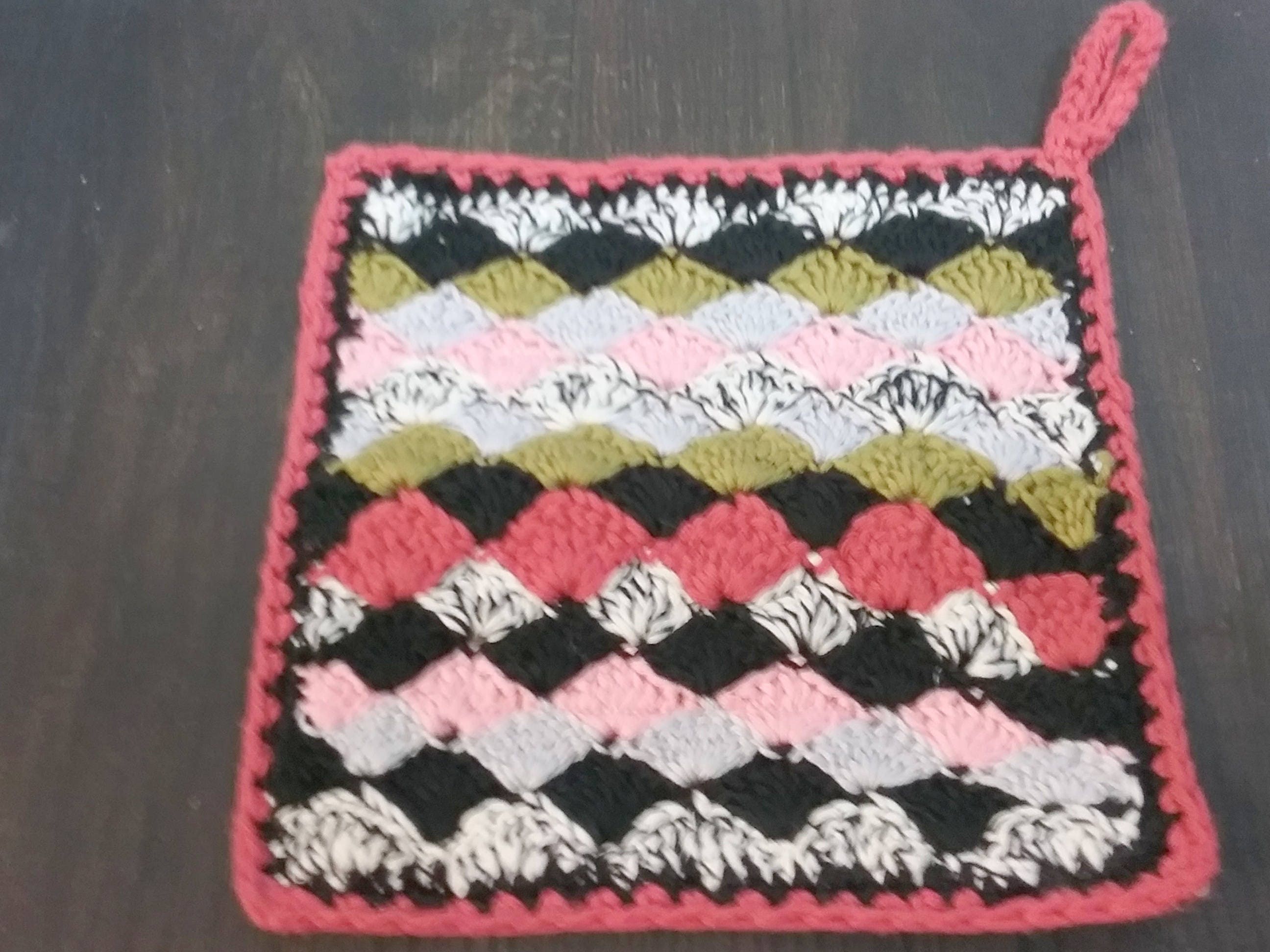 Crochet pot holder pot holder Granny Squares unique timeless pure