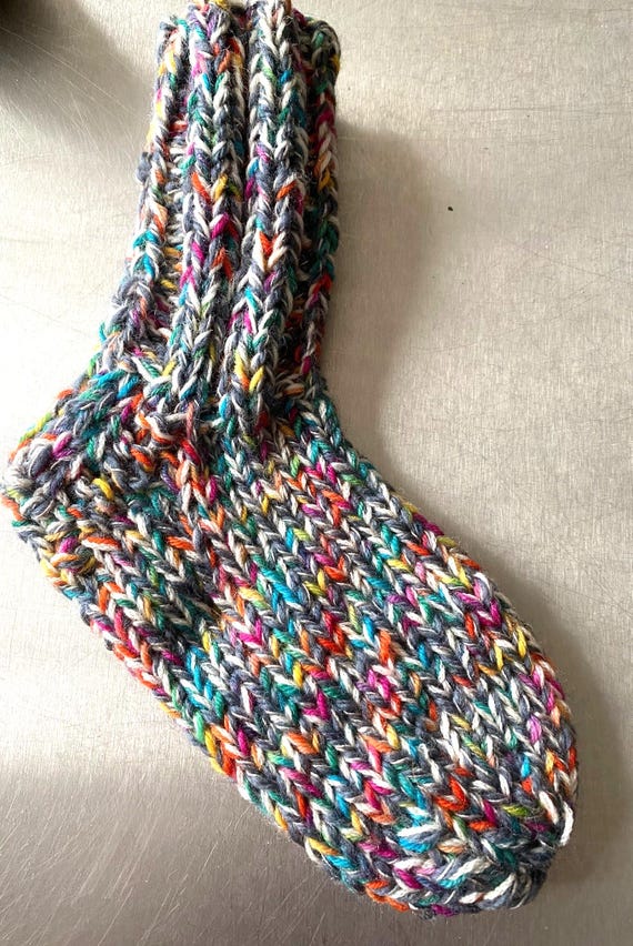 Thick wool socks hand-knitted - available immediately - sofa socks - from baby to size 54 - by appointment