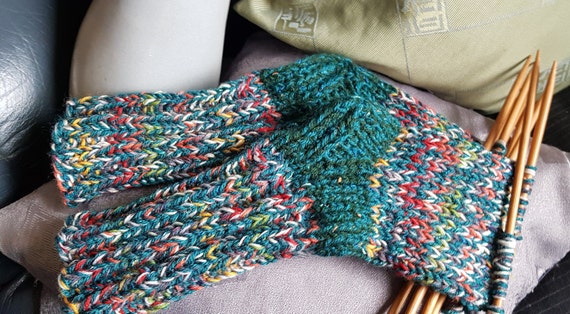 thick WOOL SOCKS hand-knitted-immediately available-SOFA SOCKS-from baby to size 54-by appointment