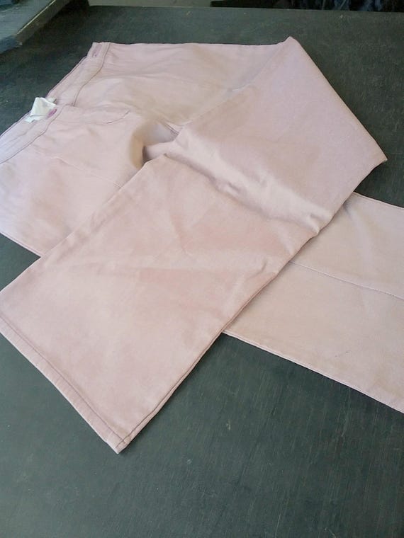 SALE 30% Stretch trousers, 7/8, straight leg, with slit, zipper + button, girls, women, S. Oliver, Vintage