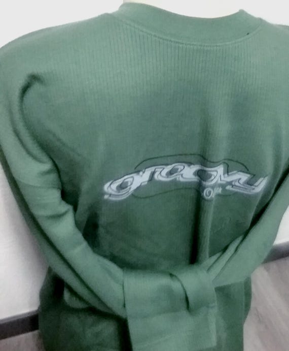 Sale 30% Sweater, sweatshirt, graphic logo, frontside, ribbed, green-grey-black, sport, wide upper sleeve, boys, men, S.Oliver, vintage