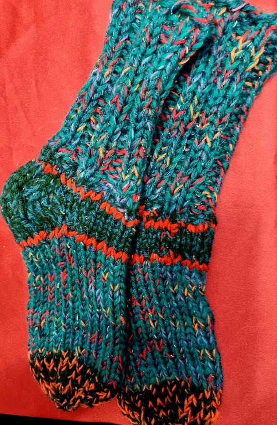 Thick wool socks, hand-knitted - available immediately - sofa socks - from baby size up to size 54 - by appointment
