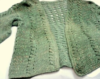 Cardigan, Strickjacke, Sonstige, rustikaler Mantel, on size BIG, gehäkelt, Unikat,Rottöne,handgefertigte Übergangsjacke