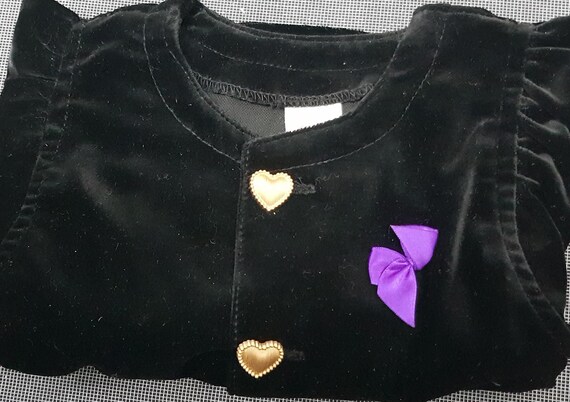 Sale 30% jacket, cardigan, velour, velvet, outdoor, black + purple, gold buttons, slim fit, KIDS, girls, Absorba, vintage