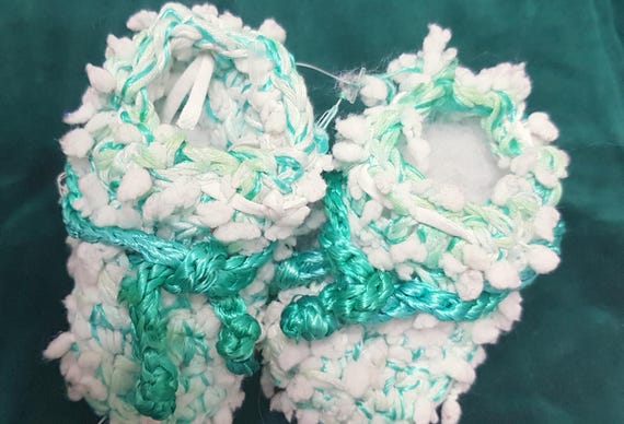 Sale 30% green jacket with cat motif, velour, matching crocheted shoes or individually, details, babies, neutral, Bambini, vintage