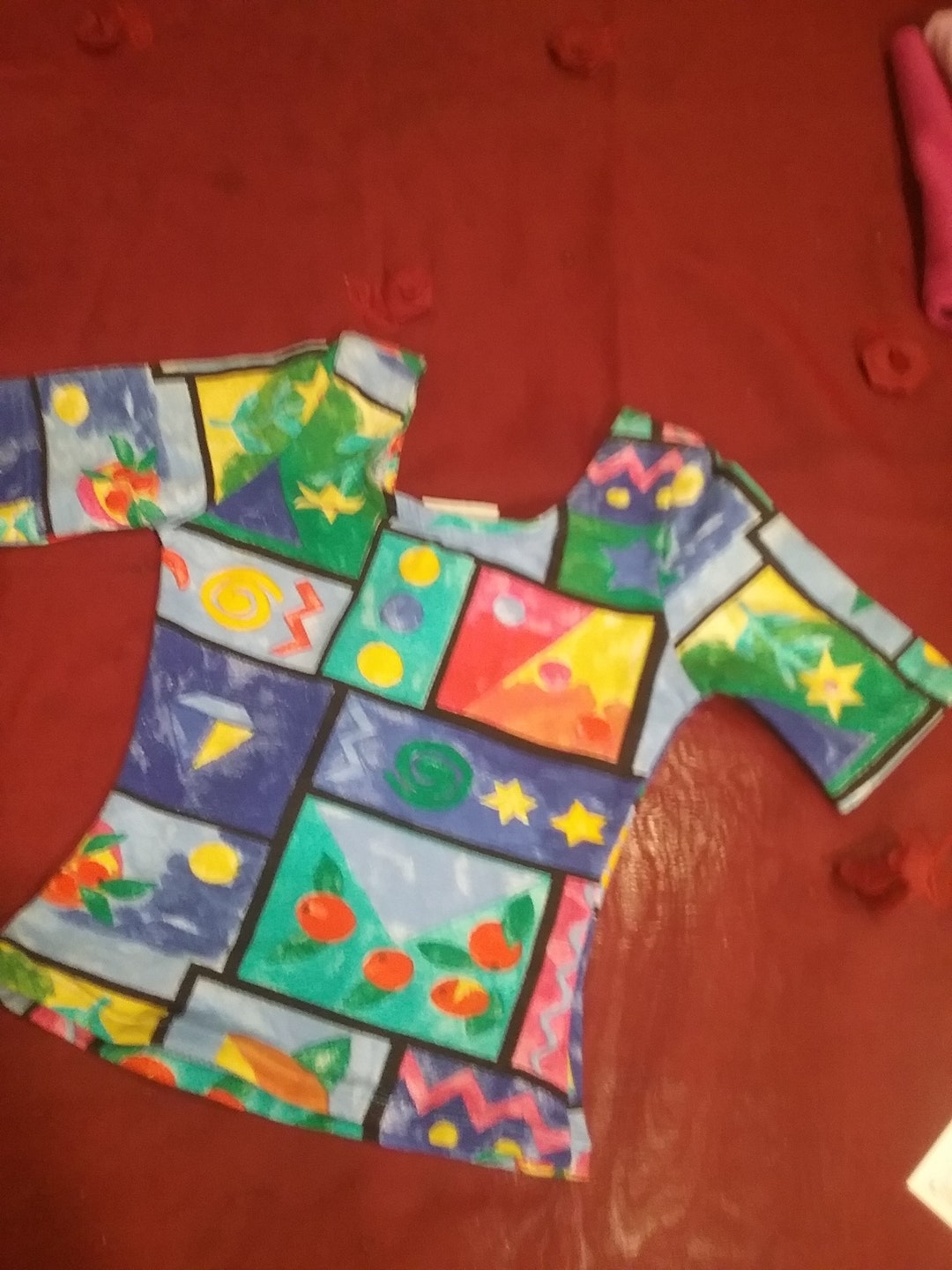 Puzzle Tshirt Short Sleeve Graphic Allover Colorful Etsy