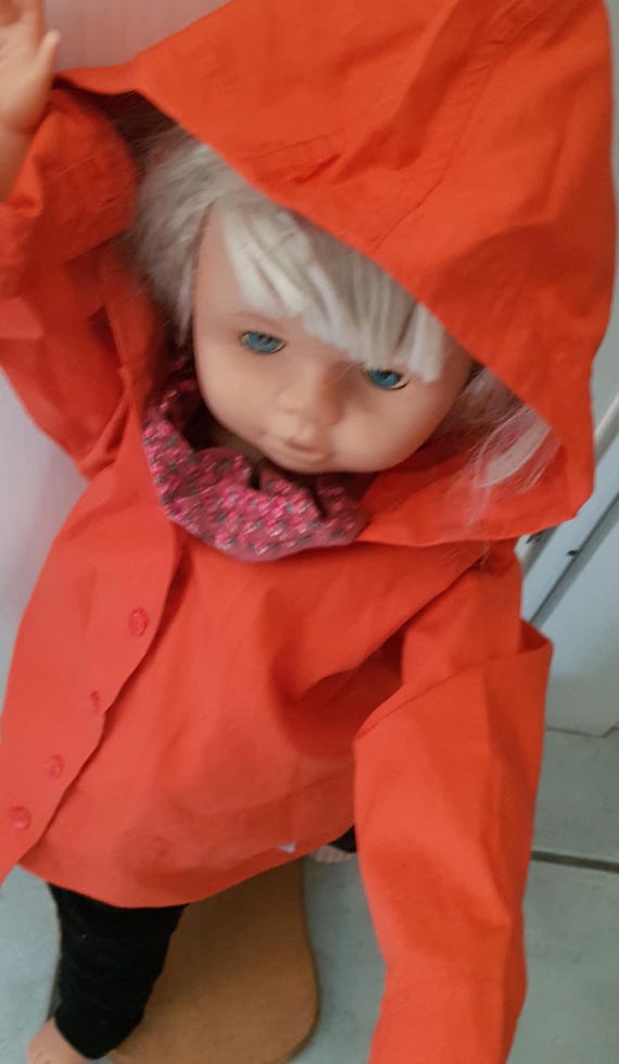 Sale 30% blouse, shirt, hood, button-up + cuffs orange, cotton, kids, gender, S.Oliver, Vintage