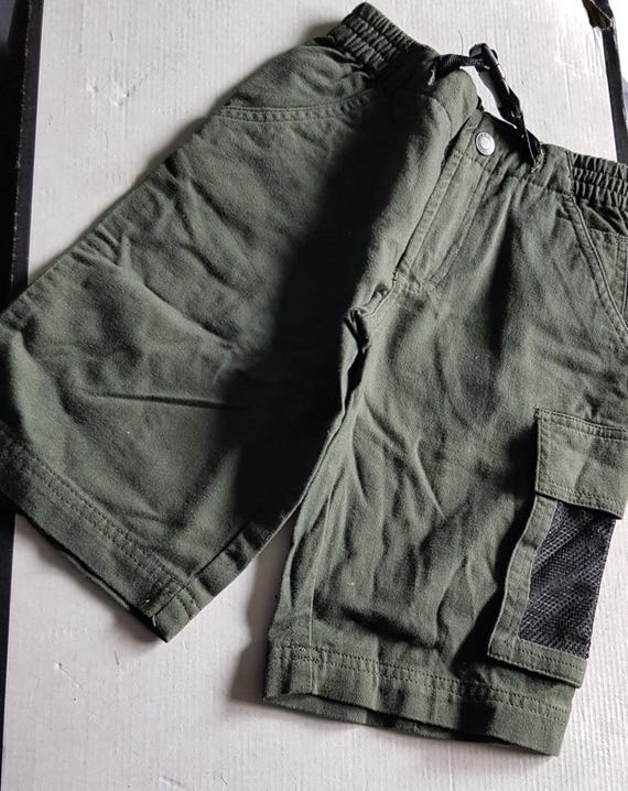 Sale 30% Shorts, Bermudas, olive-green, zipper/slider, elastic band, 5 pockets, dimensions, Young Fashion, Kids, Gender, Esprit, Vintage