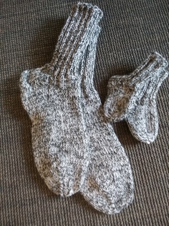 Thick wool socks hand-knitted - available immediately - sofa socks - from baby to size 54 - by appointment