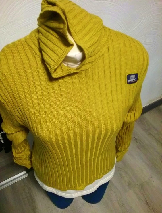 Sale 30% Sweater, knitted sweater, hood, hoodie, ribbed, pistachio green, short form, wide, girls, women, girls, Tutti Paletti, vintage