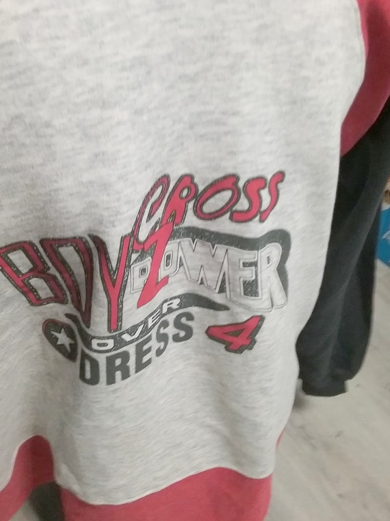 Sale 50% Pullover, Sweatshirt, Graphic-Boy Large Power Overdress, grey-red-black, Raglan, BIGformat, Boys, Men, Boys, Whoopi, Vintage