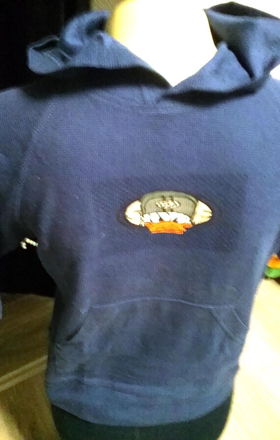 Sale 30% T-shirt, short sleeve, hoodie, front print-USA-Donald Duck, Disney, kangaroo pocket, blue-orange, rarity, BIG, dimensions, Ray Day, vintage