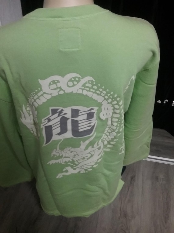 Sale 30% sweater, sweatshirt, graphic motifs on both sides, sweater, gender, mint- green- natural- grey, BIG sizes, Blue System, Vintage