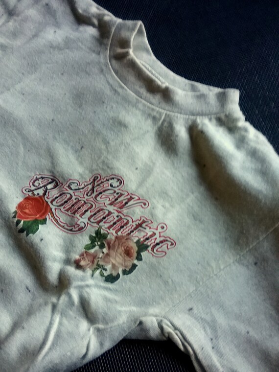 Sale 30% T-shirt, short sleeve, graphic - New Romantic, roses, beige/red/brown, cotton, KIDS, girls, Tartufo, Vintage