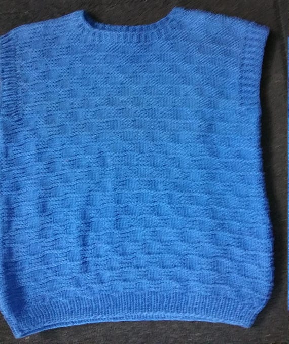 handmade, sweater, knitted top with pattern, cotton, unique, vintage