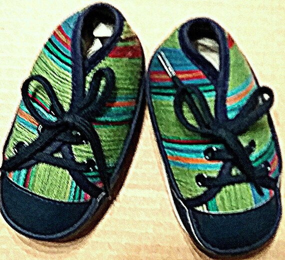 Baby shoes, colorful fabric shoes, other, vintage