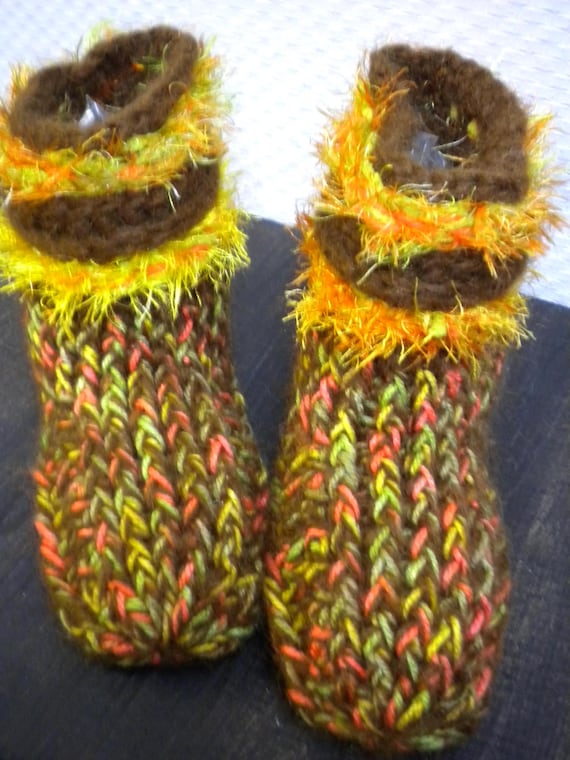 Handmade, slippers, non-slip soles, wool shoes, crochet shoes, other