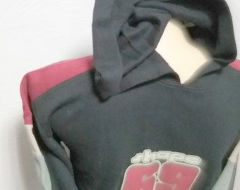 Pulli, Hoodie, Sweatshirt mit Kapuze, Grafik-SHAPE 69,Frontside,bordeaux-grau-schwarz-beige, BIG-Format, Boys, Männer, Mega-X, Vintage