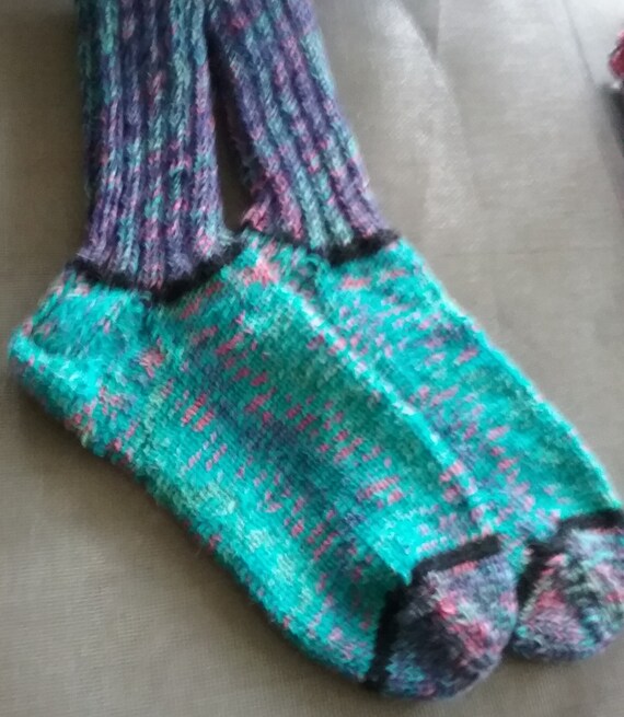 Thick wool socks hand-knitted - available immediately - sofa socks - from baby to size 54 - by appointment