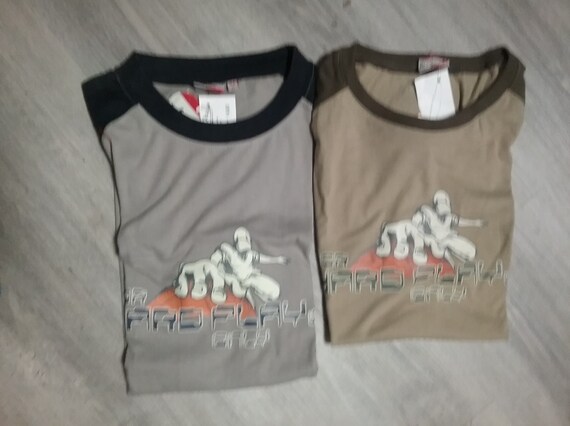Tanktop, ärmelloses T-Shirt, Grafik-for Hero Players only,beige-bronze+grau-blau mit orange,Rundhals,Boys,Männer,Jungen, Blue Seven, Vintage