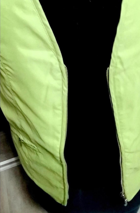 Sale 30% sleeveless vest with pockets, smooth fabric, green, Girls, Women, S.Oliver, Vintage