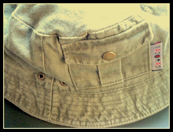 Summer hat with brim, choice of colors, logo "Bad+Mad", cult brand since the 1980s, sun protection, fisherman's hat, hiking, hunting cap, hat, vintage