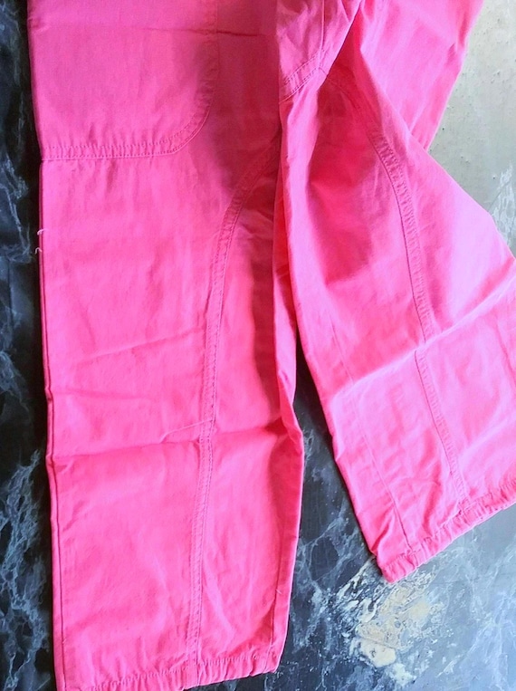Sale 30% Pants, Capri pants, pink + olive, cotton, soft fabric, wide leg, size information, Young Fashion, Gender, Blue Seven, Vintage