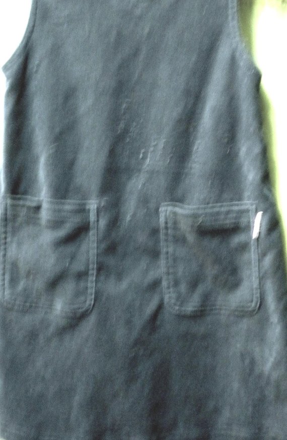 Sale 30% Strap skirt, velvet/velour, dark grey/anthracite round neck, 2 pockets, zipper/back, KIDS, girls, Esprit, Vintage