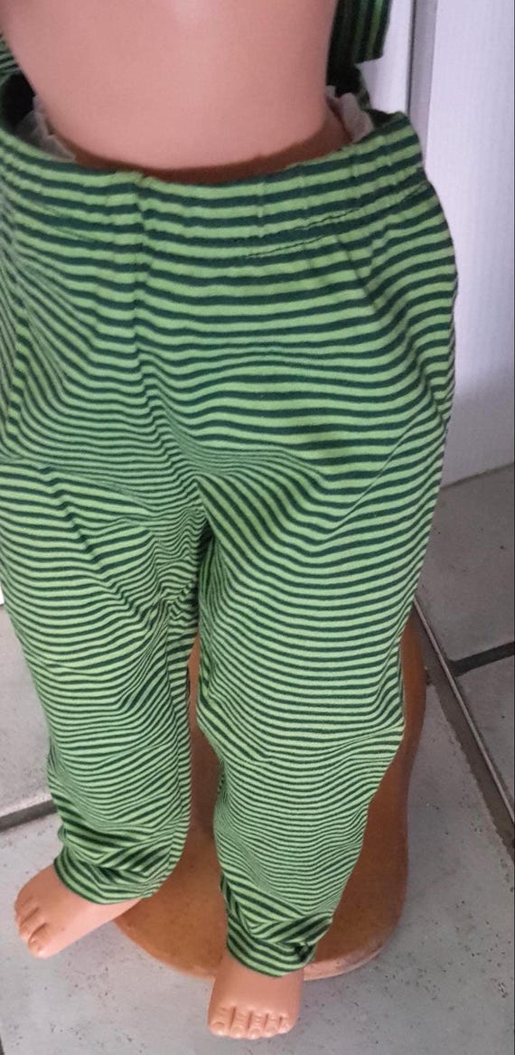 Sale 30% Leggings, shades of green, striped, kids, gender, Whoopi, vintage