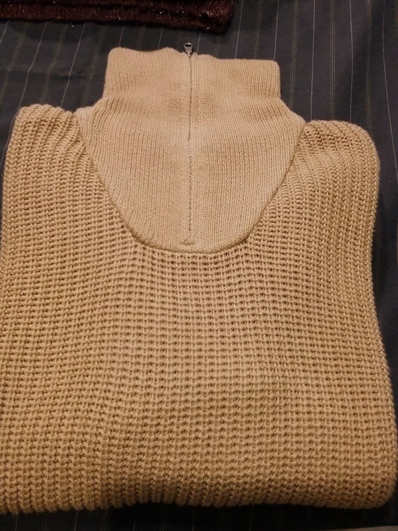 S.Oliver, Troyer Pullover, Half Patent, camel beige, One Size BIG, Maßabe, anno 1990, Vintage S.Oliver, Troyer Pullover, Half Patent, camel beige, One Size BIG, Maßabe, anno 1990, Vintage