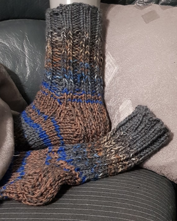 Thick wool socks hand-knitted - available immediately - sofa socks - from baby to size 54 - by appointment