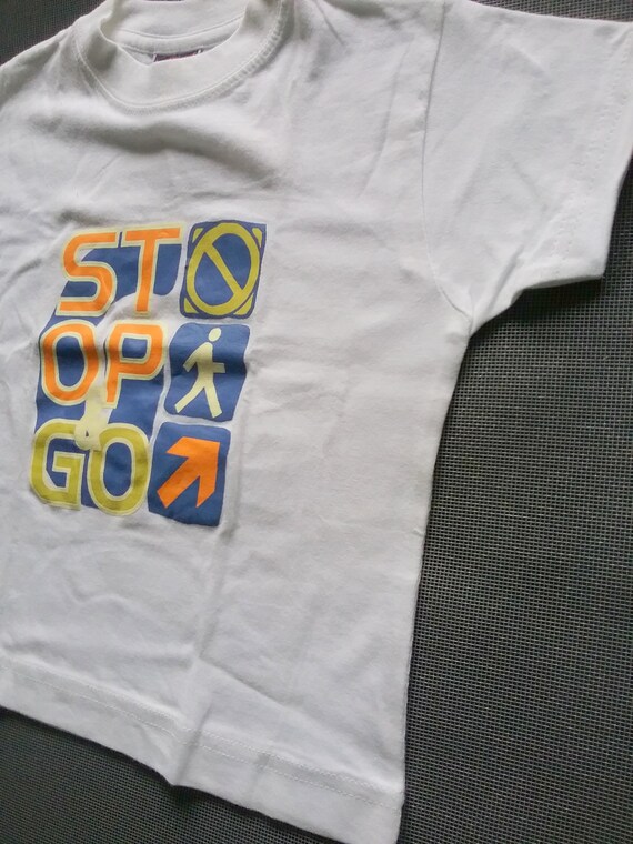 T-shirt, short sleeve, graphic STOP GO, frontside… - image 2