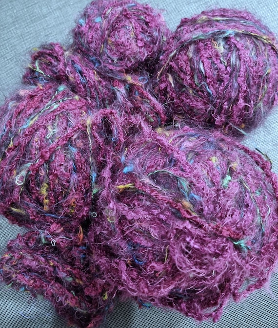 Wool, designer yarn mix, such as patterns, e.g. vests, knitted shirts, crocheted tops, hand-wound, various fiber types, vintage wool