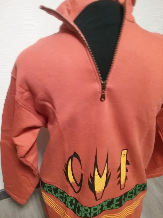 Sale 30% Sweater, sweatshirt, POLO, transitional, graphic frontside, orange-yellow-green, BIGformat, KIDS, Gender, Whoopi, Vintage