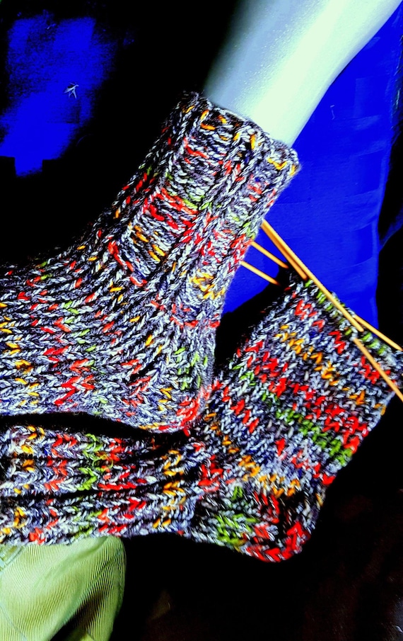 Thick wool socks hand-knitted - available immediately - sofa socks - from baby to size 54 - by appointment