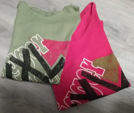 Tanktop, ärmelloses T-Shirt, Achselhemd, Grafik-XXL-BIGGER BETTER, grün+pink mit schwarz-weiß, Big-unisex, Polisat, Vintage