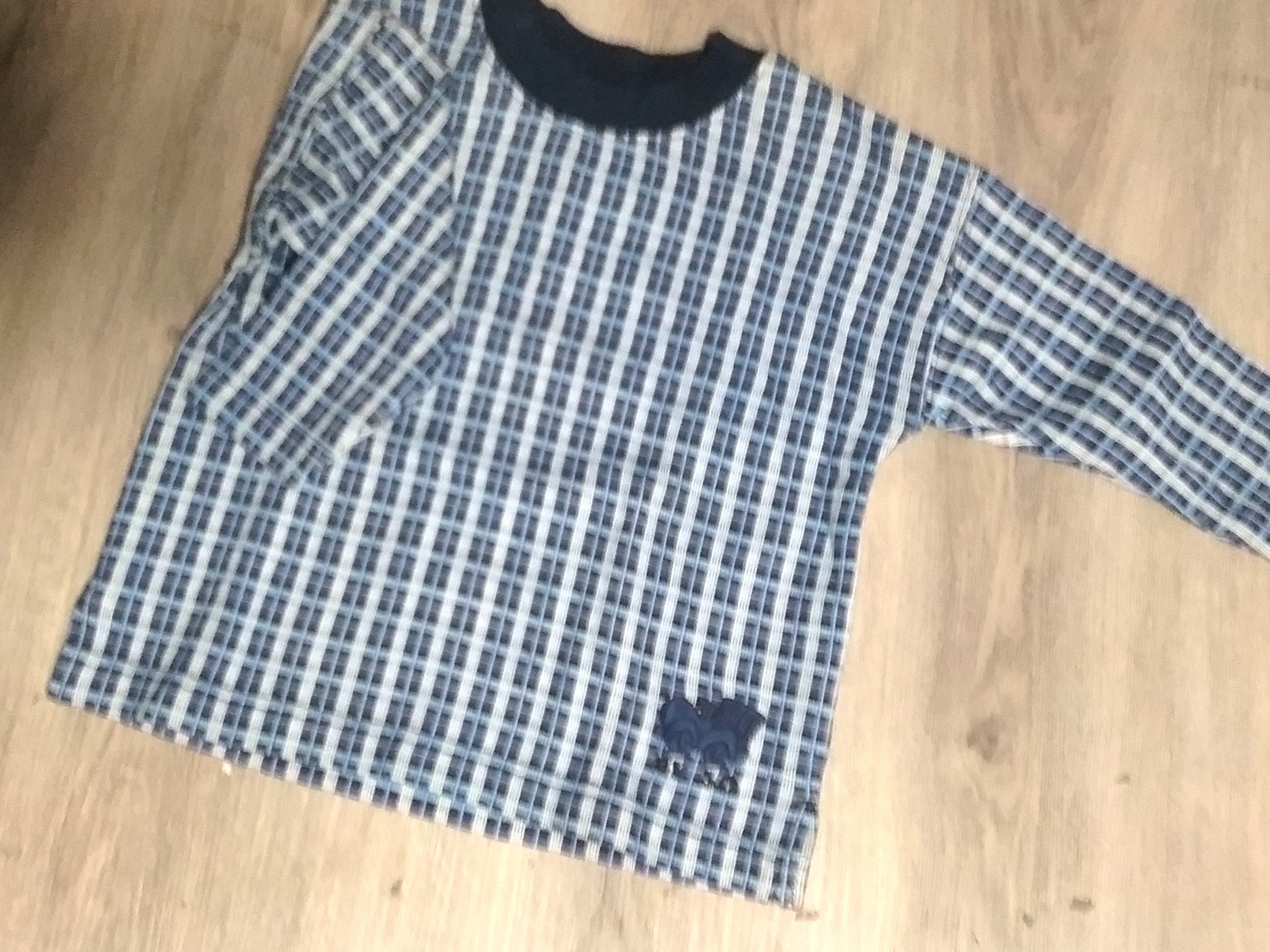 Checked, Green, Dark With Etsy - Kids Boys, Jumper, Royal Sweatshirt, Transition, Blue Vintage S.oliver, White or