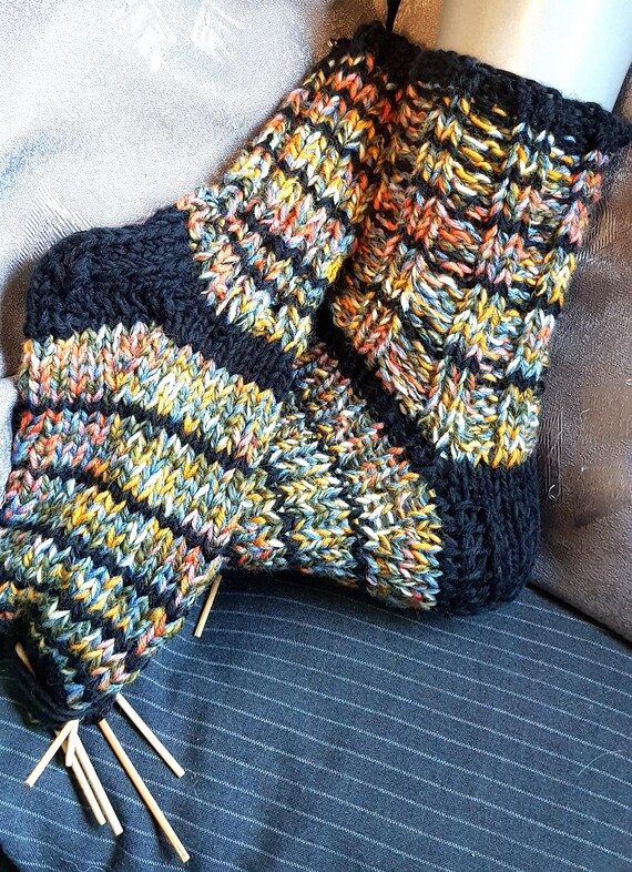 Thick wool socks hand-knitted - available immediately - sofa socks - from baby to size 54 - by appointment