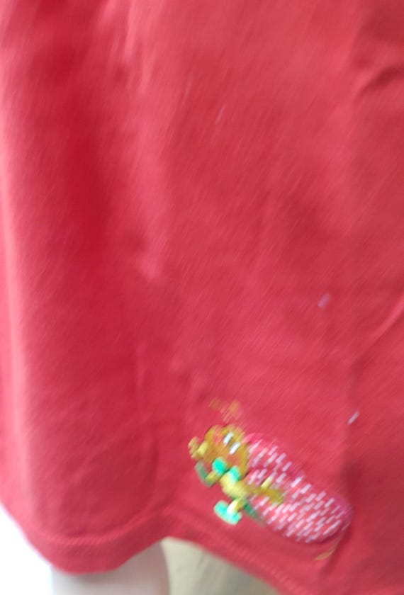 Sale 30% T-shirt, short sleeve, cotton, embroidery/motif bee, red-colored, kids, girls, Zaspel, vintage
