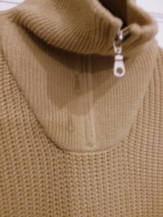S.Oliver, Troyer Pullover, Half Patent, camel beige, One Size BIG, Maßabe, anno 1990, Vintage S.Oliver, Troyer Pullover, Half Patent, camel beige, One Size BIG, Maßabe, anno 1990, Vintage