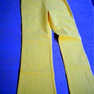 1990s, flared trousers, stretch trousers, girls, teenagers, young fashion yellow, more sizes, please note measurements, vintage image 2