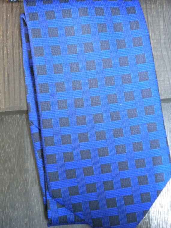 1970s Men's Tie Tie Binder Selection Blue Tones M… - image 5