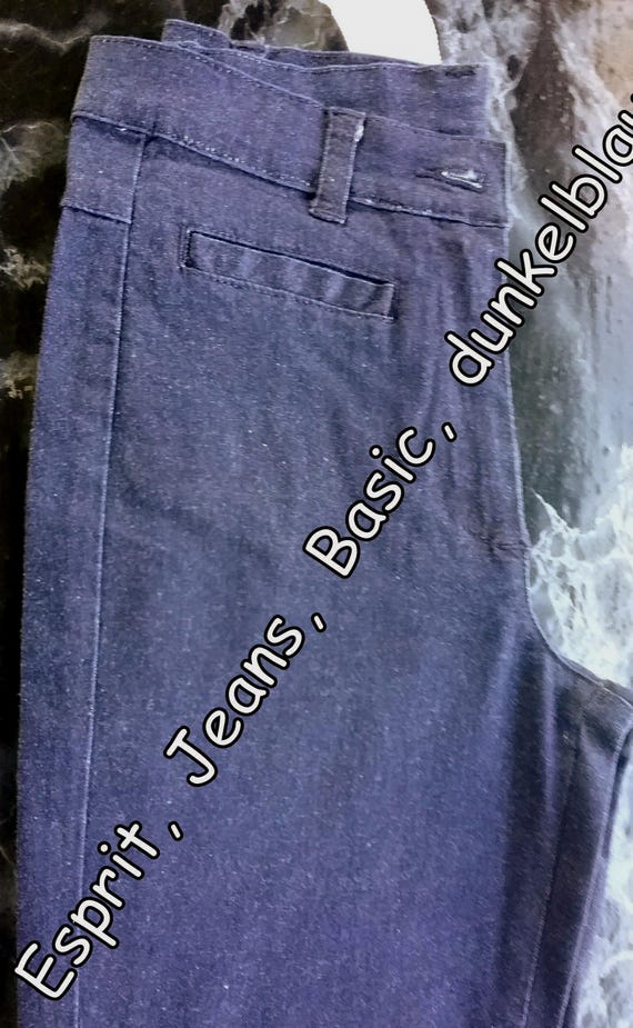 Sale 30% Esprit, trousers, flared trousers, basic, cotton, elastane, dark blue, junior gender, vintage