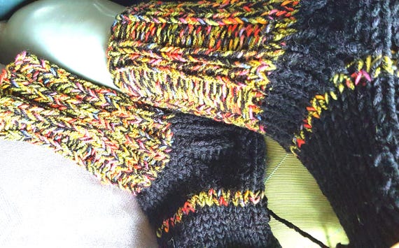 Thick wool socks, hand-knitted - available immediately - sofa socks - from baby size up to size 54 - by appointment